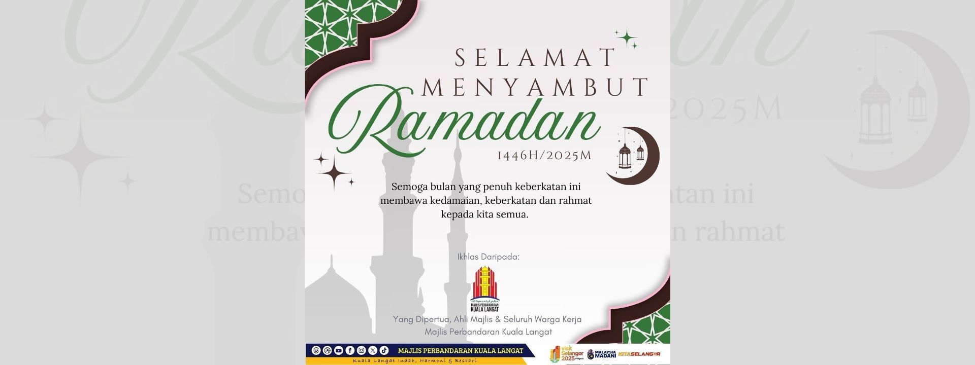 Banner Selamat Menyambut Bulan Ramadan 2025